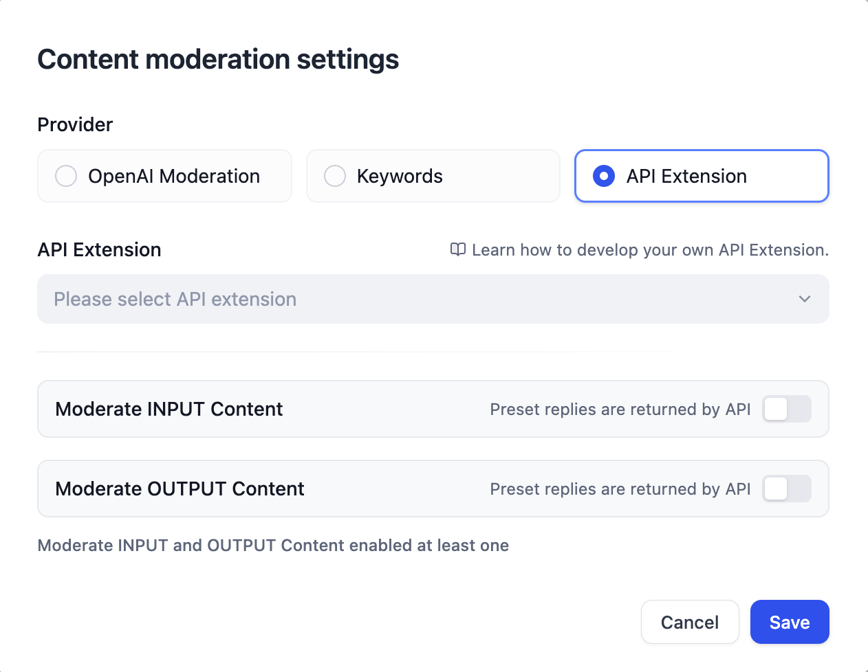 Dify API Extension Configuration